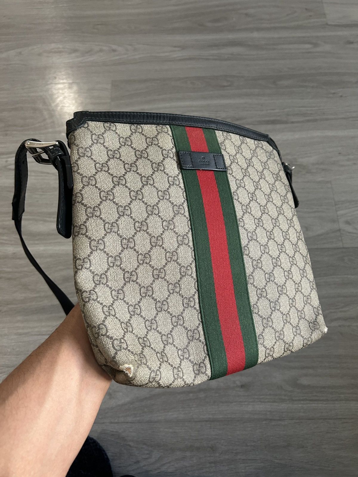 Gucci Gucci GG messenger crossbody monogram web canvas brown tan Size ONE SIZE - 12 Thumbnail