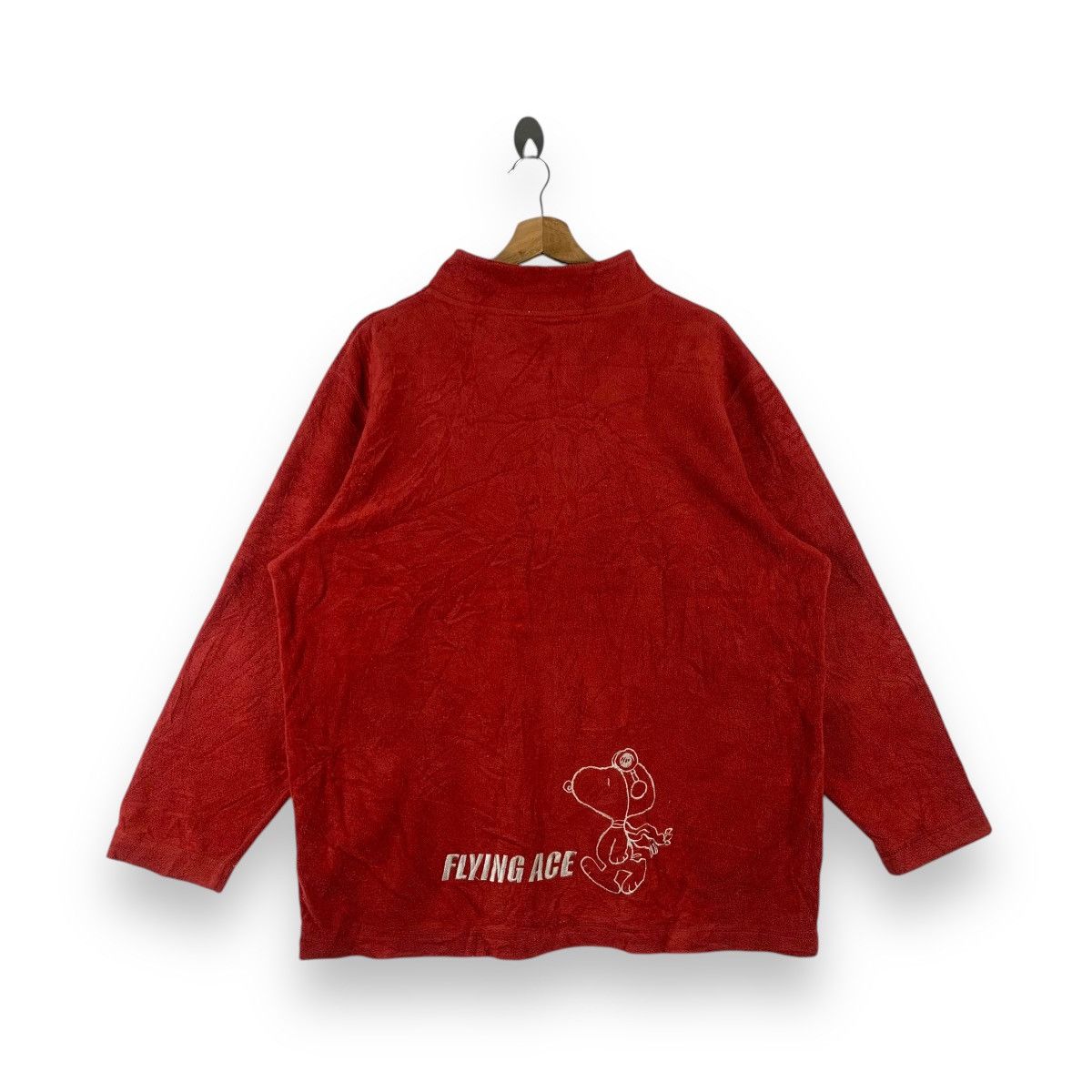 Peanuts Vintage SNOOPY PEANUTS CARTOON Flying Ace Fleece Jacket Size XXL / US 16-18 / IT 52-54 - 4 Thumbnail