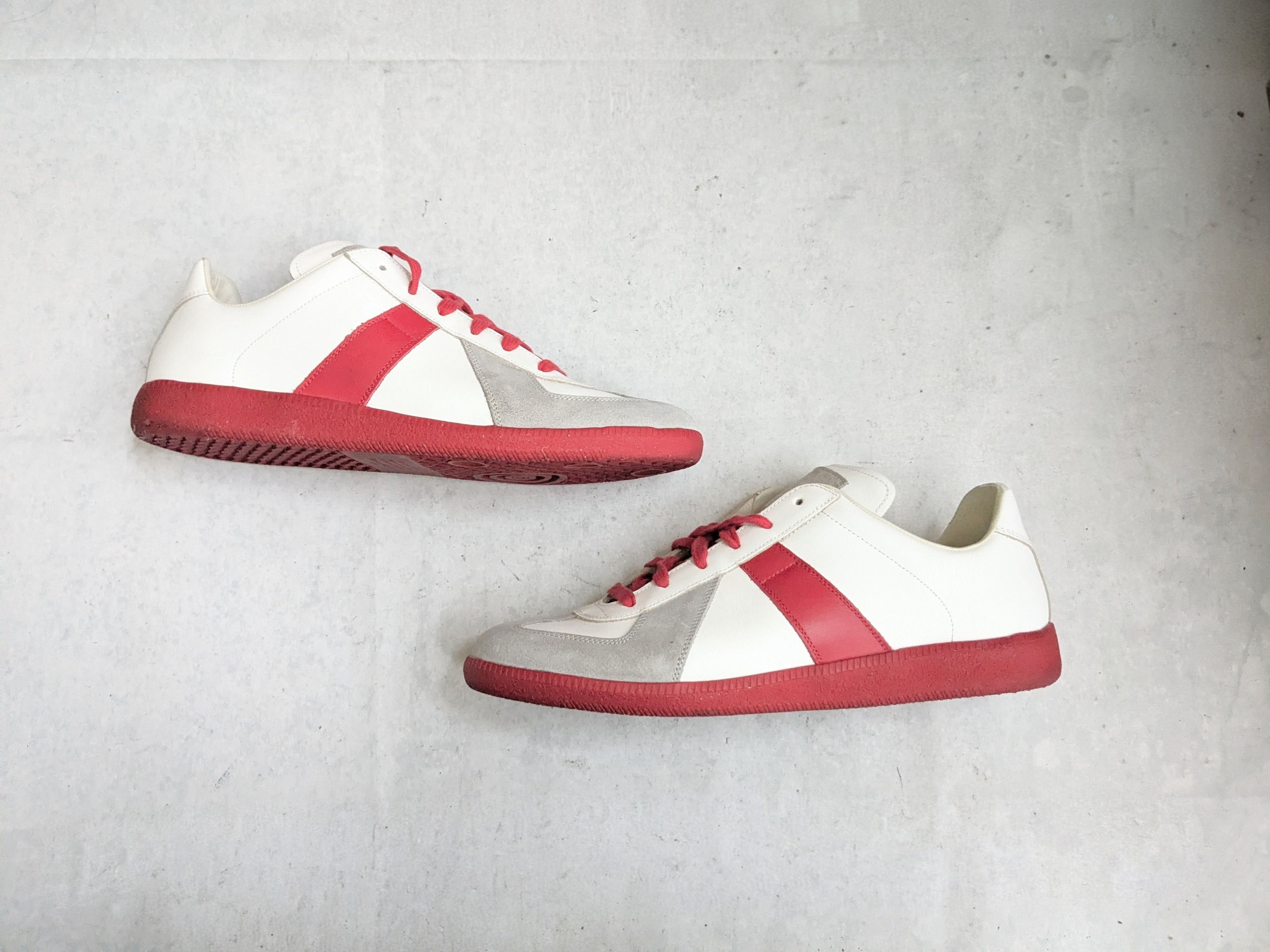 Maison Margiela Maison Margiela Replica GAT White Gray Red 13 46 Low Tops Size US 13 / EU 46 - 1 Thumbnail