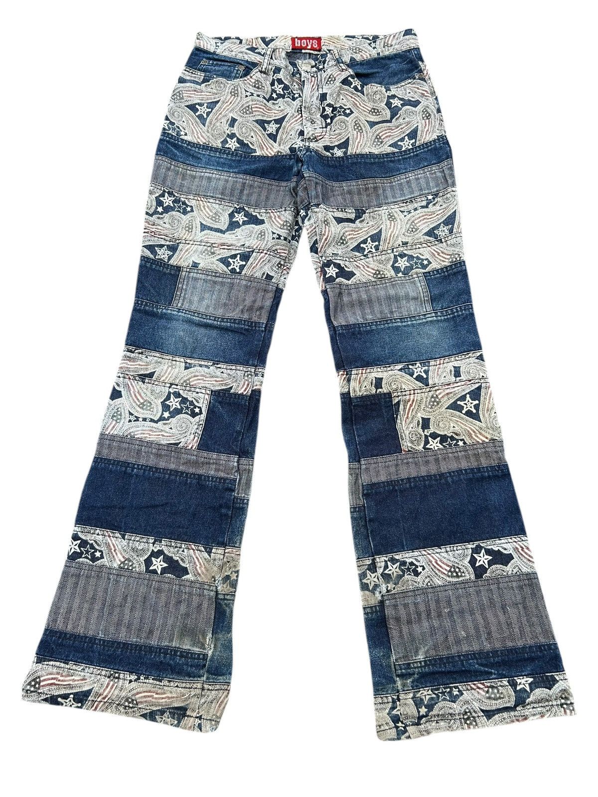Hysteric Glamour × Japanese Brand × KMRii FLARE HAGI VINTAGE BATSU BOYS PUNK DISTRESSED DENIM JEANS Size US 30 / EU 46 - 3 Thumbnail