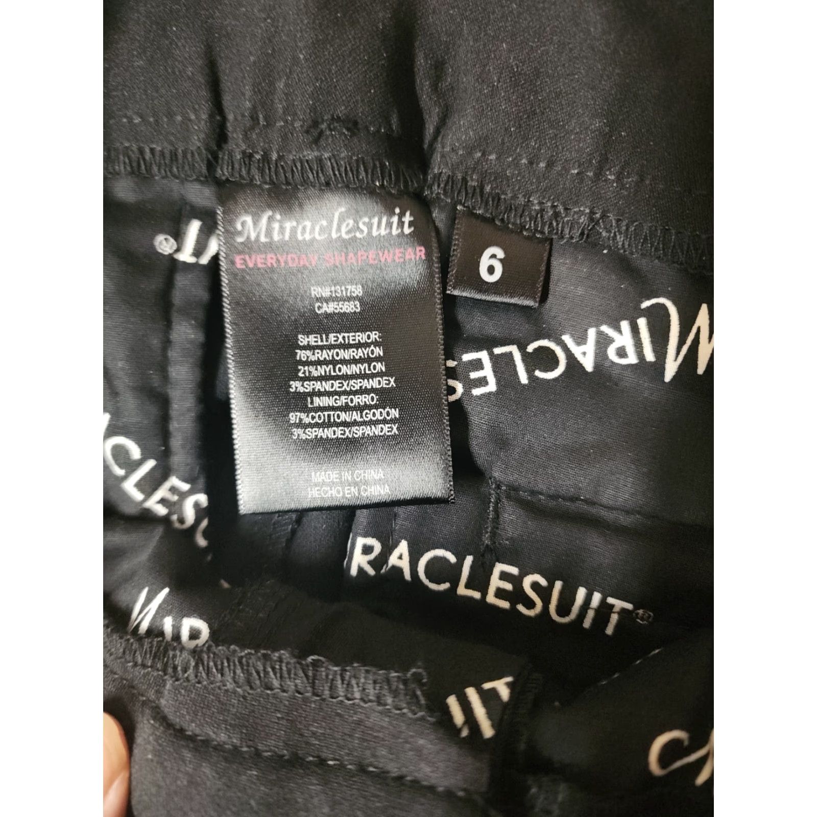 Vintage Miraclesuit Womens Black Everyday shapewear Pants Size 6 Size 28" / US 6 / IT 42 - 3 Thumbnail