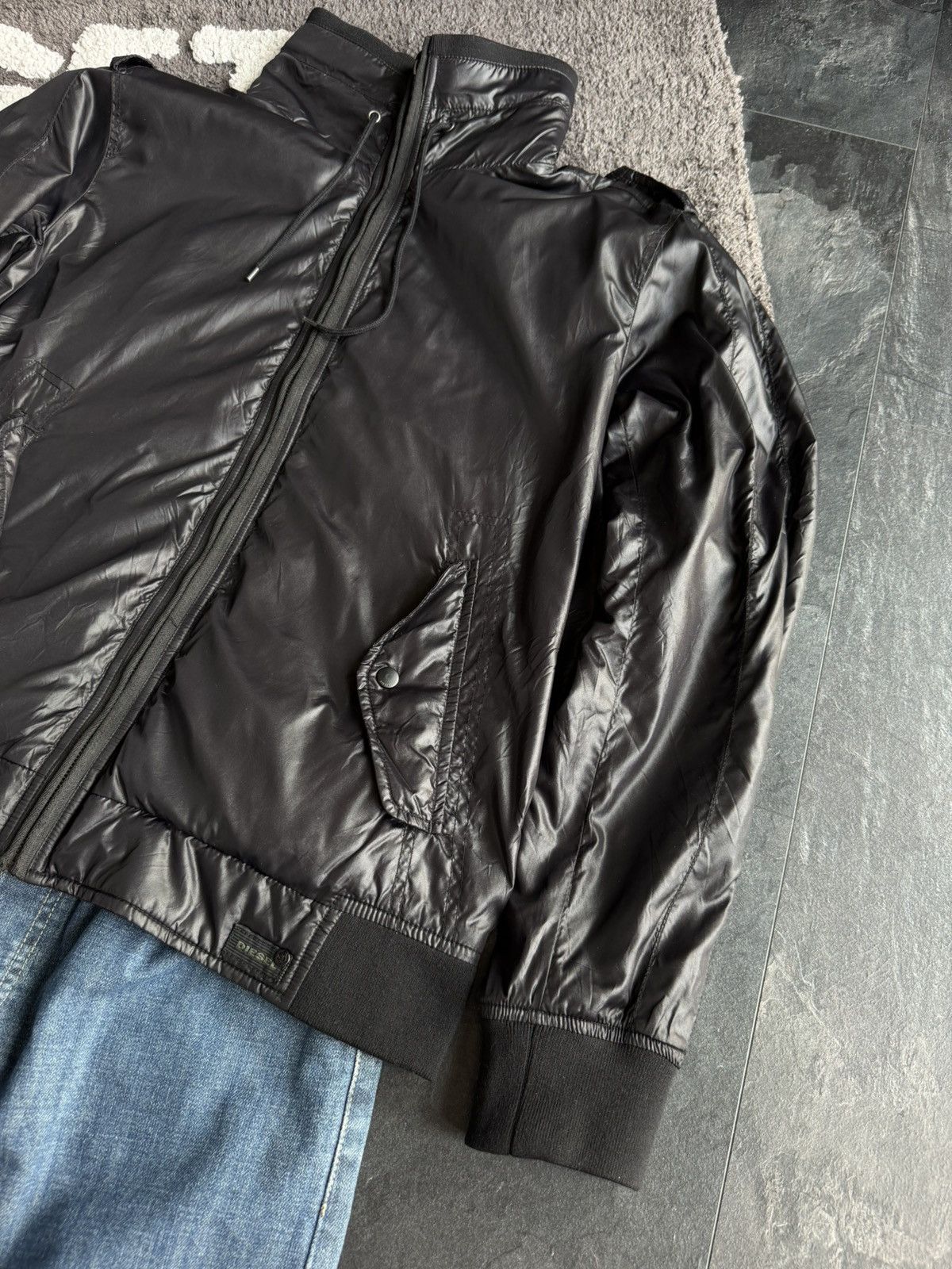 Diesel Diesel Black Nylon Bomber Jacket Y2K Vintage Avant Garde Size US L / EU 52-54 / 3 - 5 Thumbnail