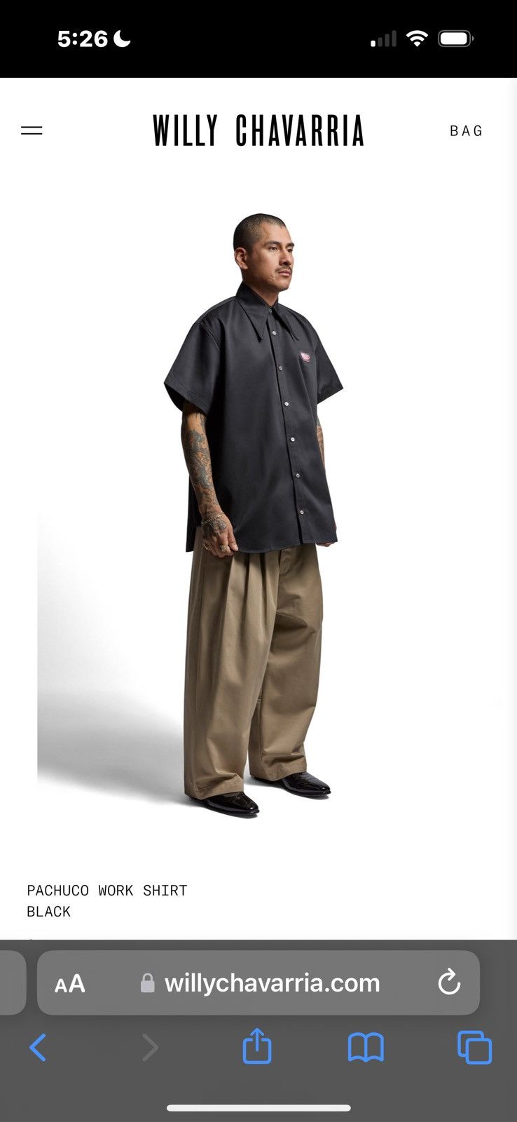 Willy Chavarria New in bag WILLY CHAVARRIA PACHUCO WORK SHIRT Size US L / EU 52-54 / 3 - 8 Thumbnail