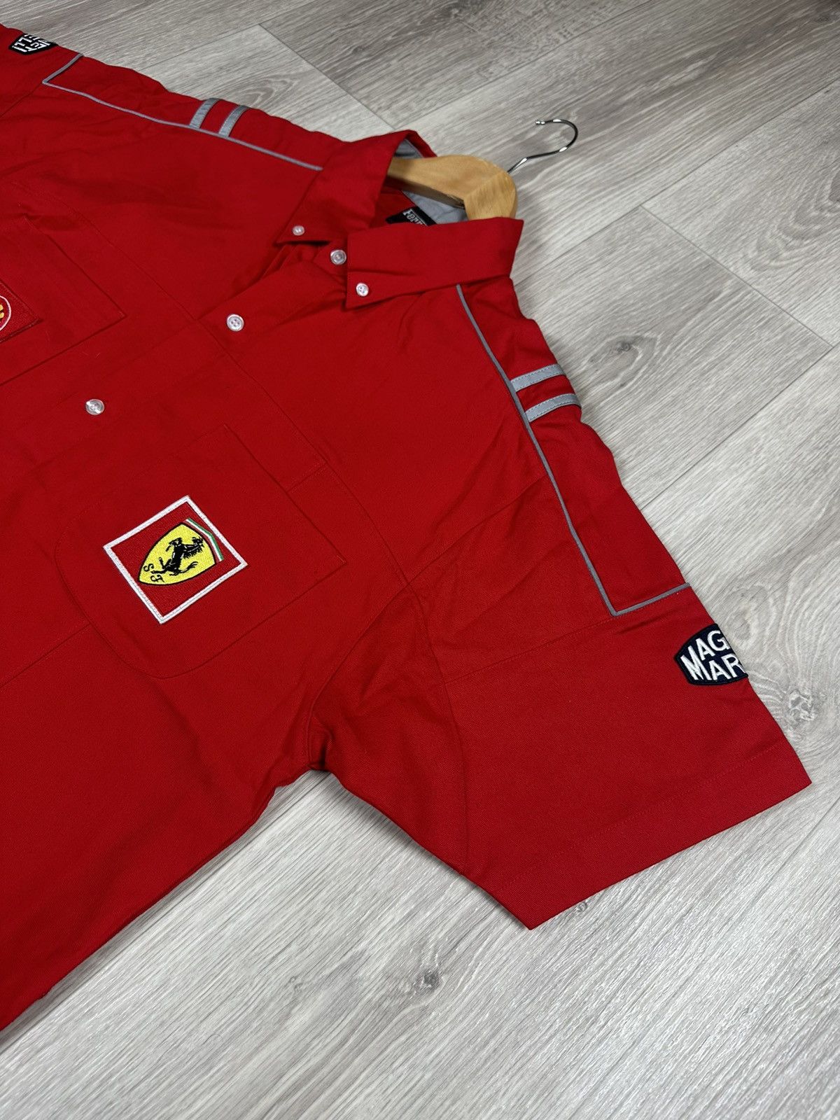 Ferrari × Vintage Vintage Ferrari 90s Racing Shirt Button Shell Size US L / EU 52-54 / 3 - 4 Thumbnail