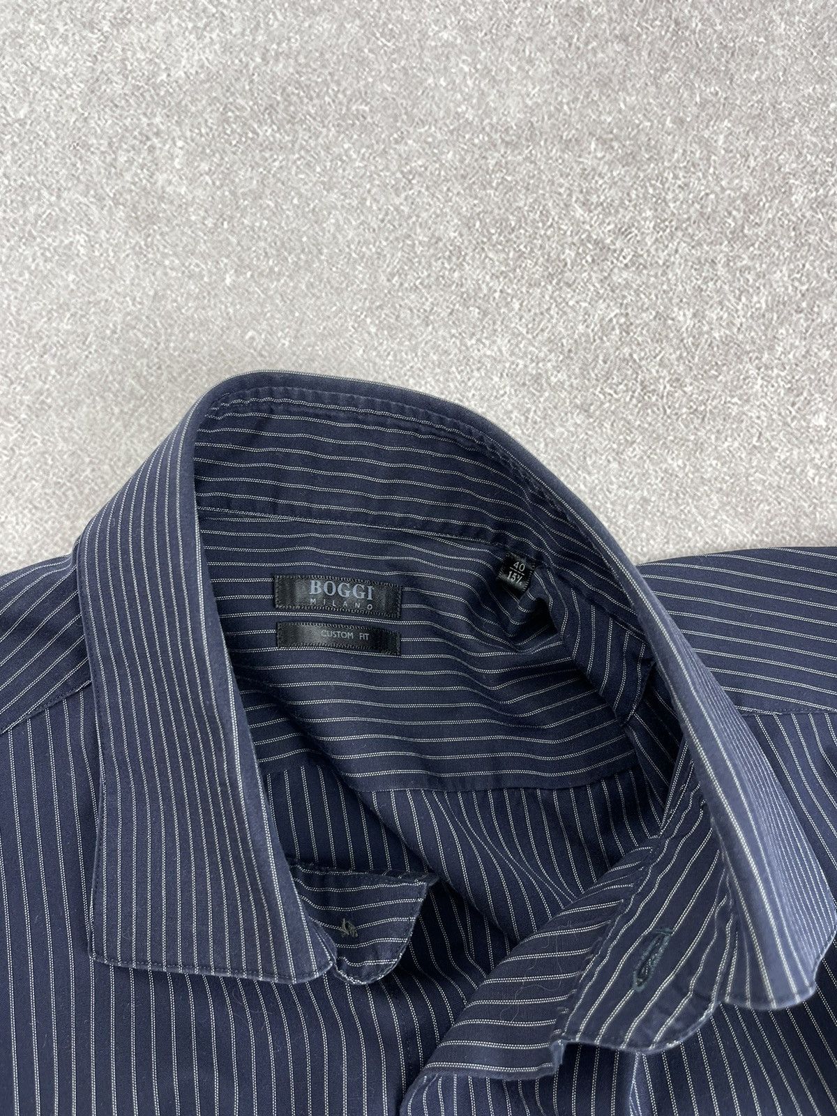 Boggi Boggi Milano Long Sleeve Striped Shirt Size 40 15 3/4 Size US L / EU 52-54 / 3 - 8 Thumbnail