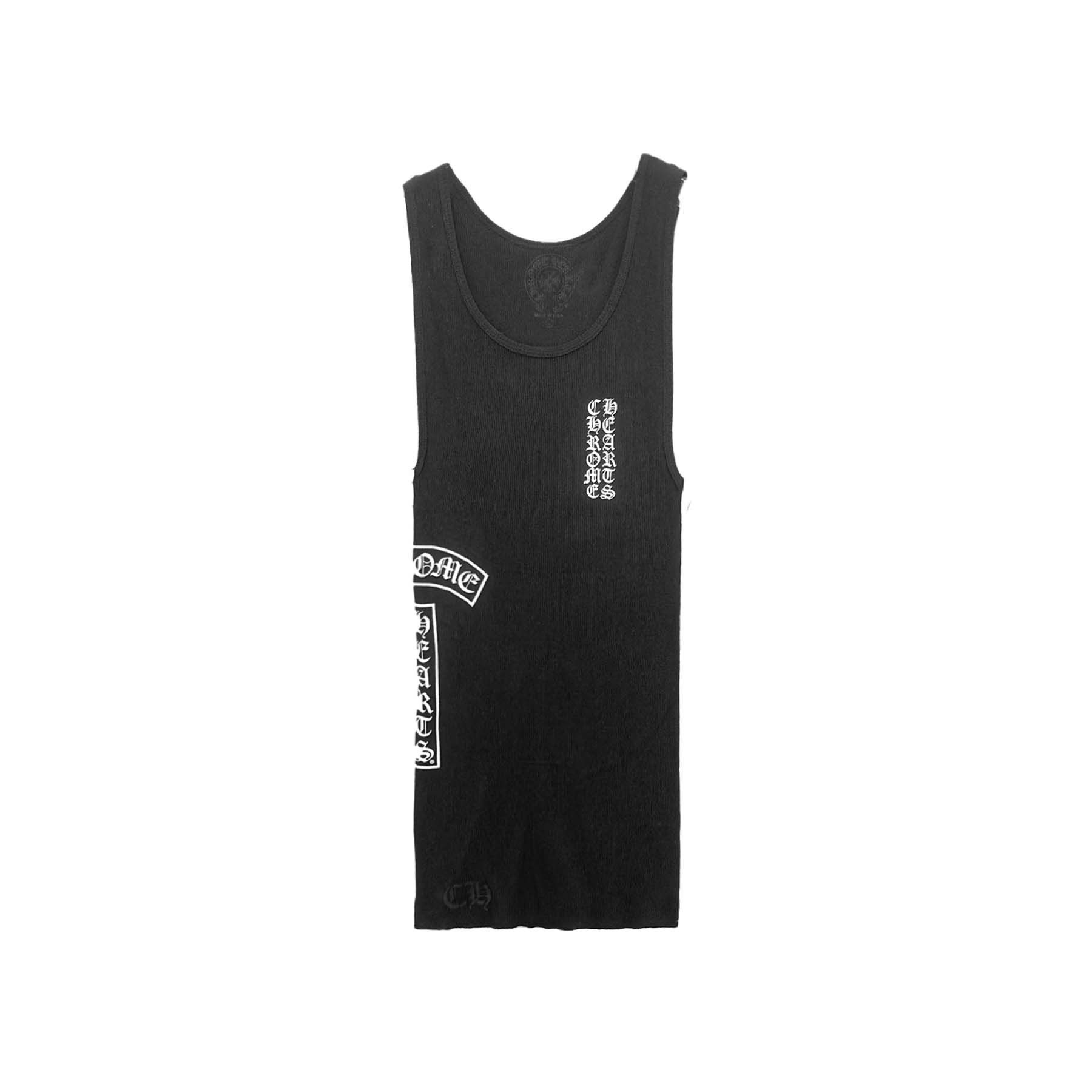 Chrome Hearts Chrome Hearts Black T-Bar Script Logo Tank Top Size S / US 4 / IT 40 - 1 Thumbnail