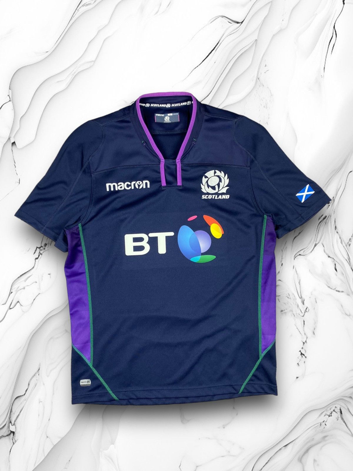 Other Macron Scotland Rugby Jersey Tee Rare Y2k Drill Hype Size US M / EU 48-50 / 2 - 1 Thumbnail