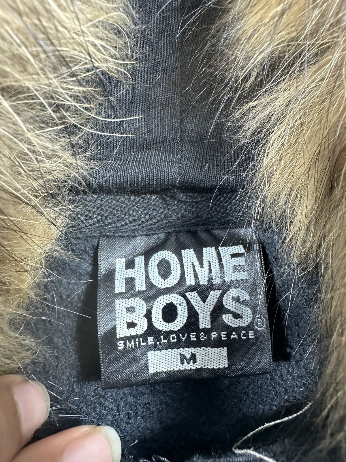 If Six Was Nine FUR HOODIE HOME BOYS SMILE, LOVE & PEACE I6W9 LGB STYLE Size US XL / EU 56 / 4 - 4 Thumbnail