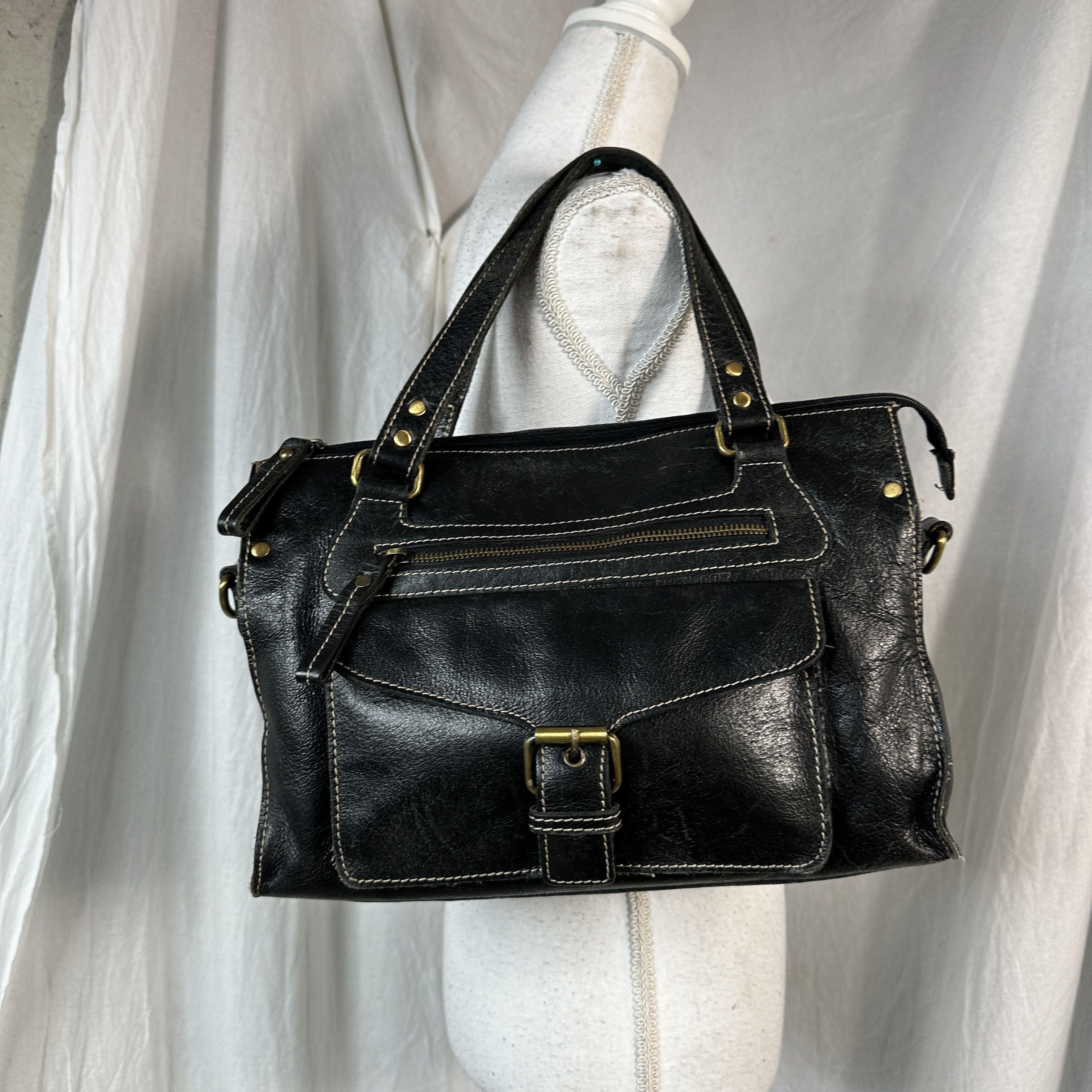 Vintage Vintage Leather Bag Size ONE SIZE - 7 Thumbnail