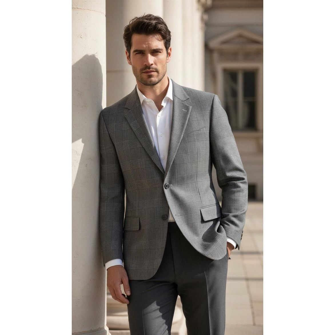 Jos. A. Bank Jos. A. Bank Sport Coat Blazer Mens 44R Glen Plaid Size 44R - 1 Thumbnail
