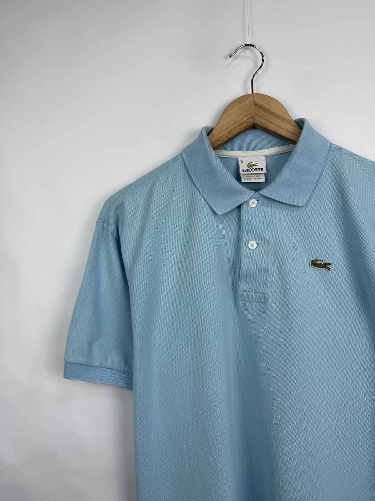 Lacoste 🇫🇷 Vintage 90s Lacoste Polo T-Shirt Made in Peru Retro Rare Size US L / EU 52-54 / 3 - 2 Thumbnail