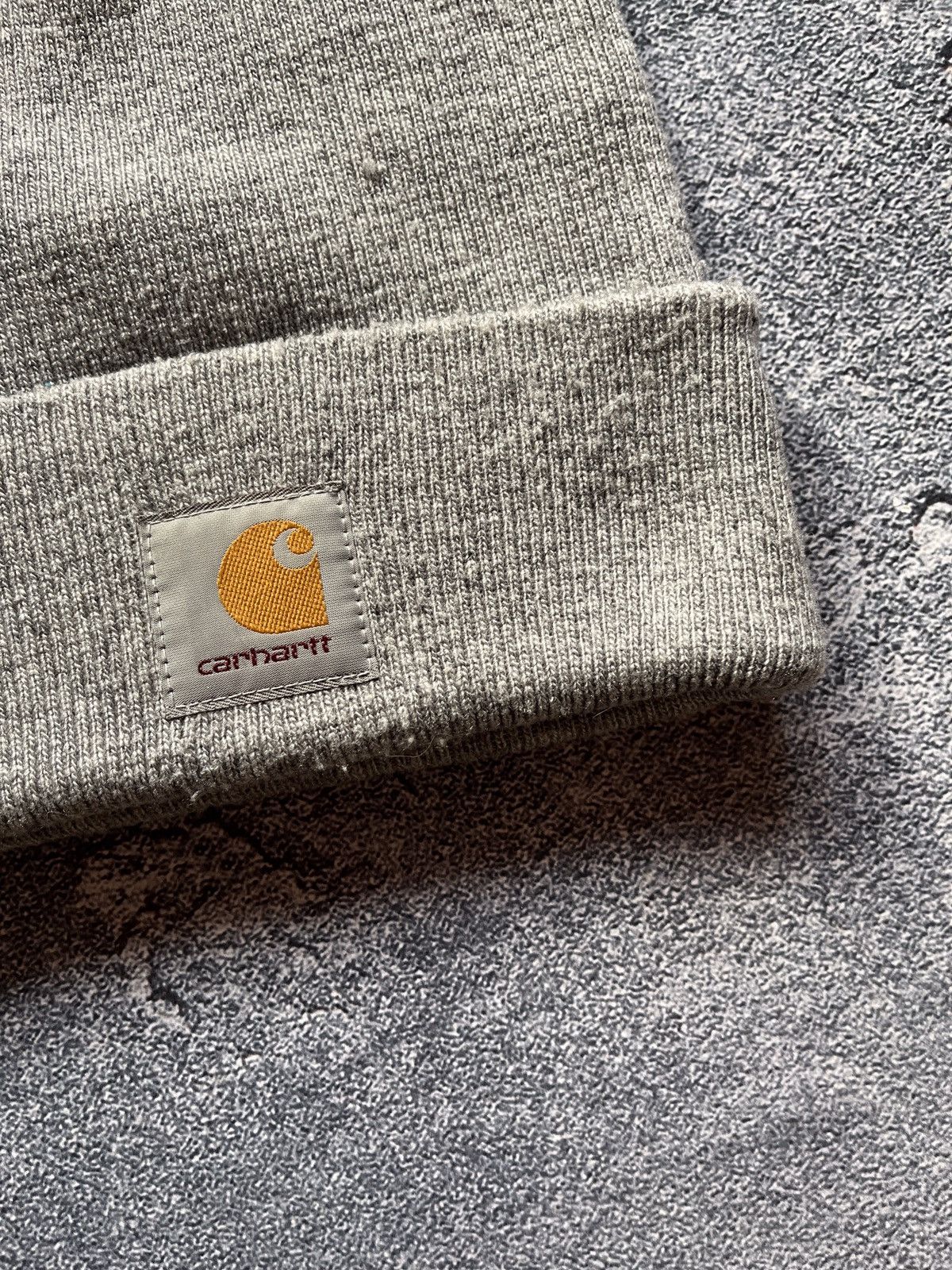 Carhartt Carhartt Beanie Hat Cap OS Gray Winter Work Wear Outdoors Size ONE SIZE - 2 Thumbnail