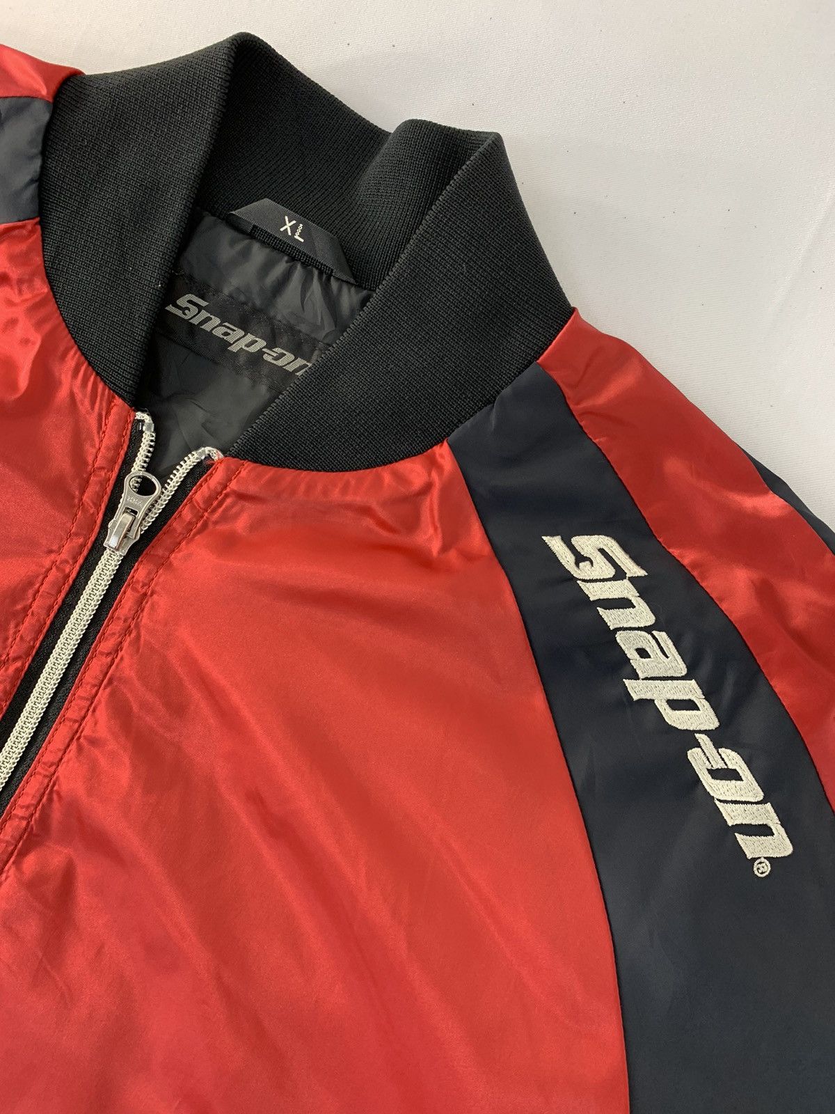 Vintage Hype Snap-On Bomber Quilted Jacket Embroidery Logo Design Size US XL / EU 56 / 4 - 4 Thumbnail