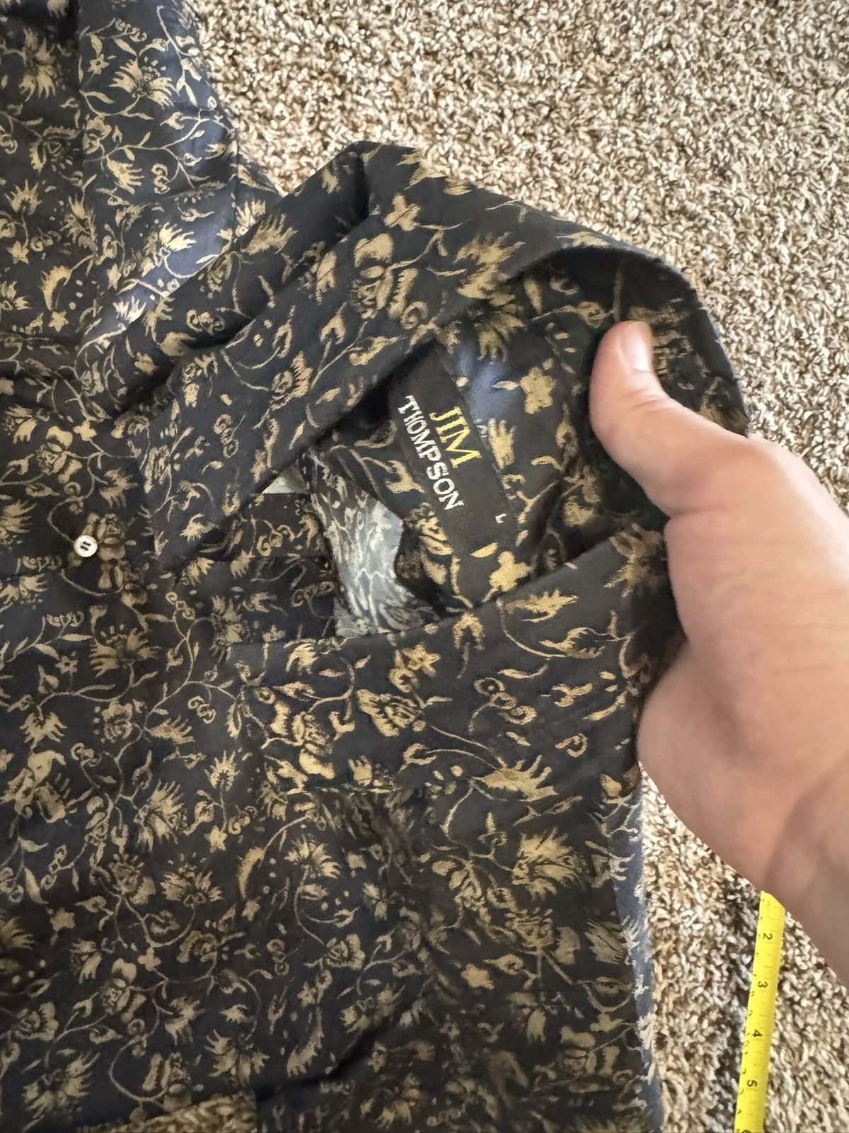Jim Thompson 100% silk Floral button up Size US L / EU 52-54 / 3 - 4 Thumbnail
