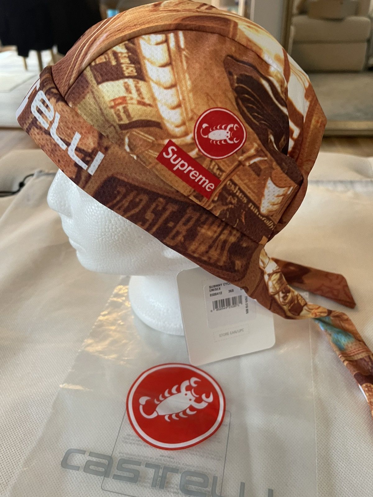 Supreme SUPREME X CASTELLI SUBWAY CYCLE SKULL CAP Size ONE SIZE - 3 Thumbnail