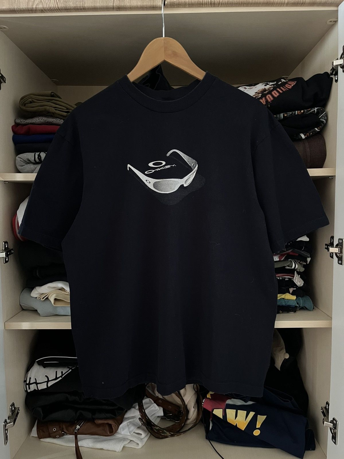 Oakley Oakley Vintage 90s Glasses Tee Size US M / EU 48-50 / 2 - 1 Thumbnail