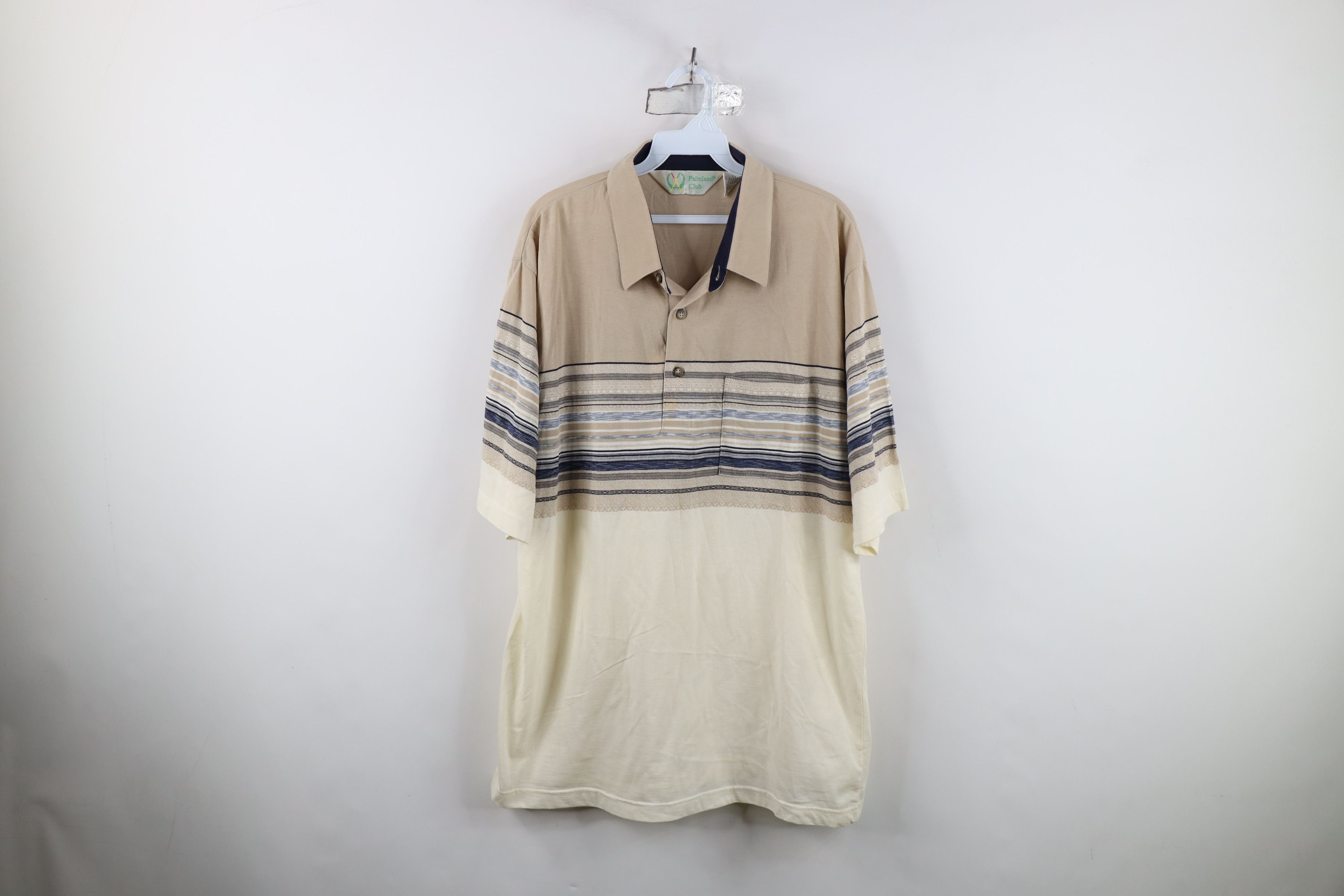 Vintage Vintage 90s Streetwear Striped Knit Golf Polo Shirt Size US XL / EU 56 / 4 - 1 Thumbnail