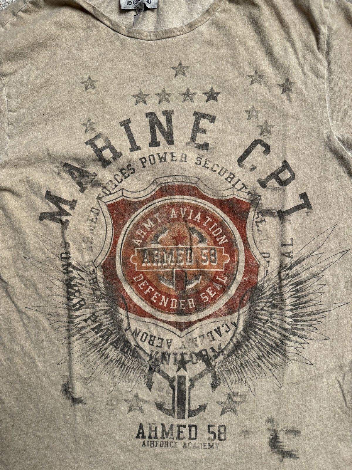 Le Chateau TAN LE CHATEAU “Y2K STYLE “MARINE CPT” GRAPHIC TEE Size US L / EU 52-54 / 3 - 2 Thumbnail