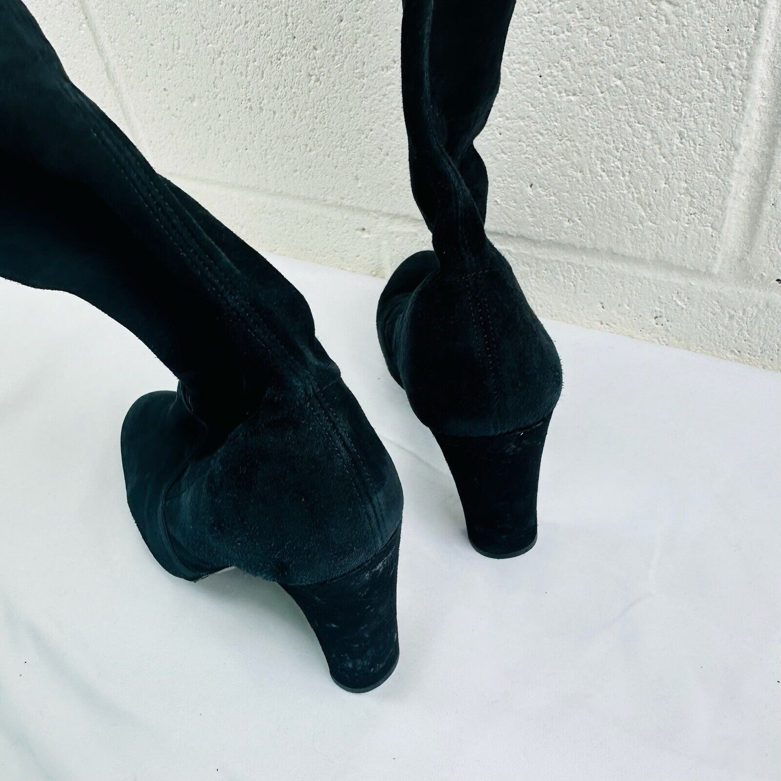 Stuart Weitzman Stuart Weitzman Highland Boots Black Suede Heeled Sz 5.5 Size US 5.5 / IT 35.5 - 9 Thumbnail