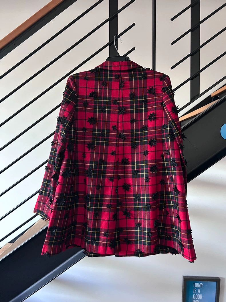 Comme des Garcons Comme Des Garcons Prickly Ball Red Plaid Jacket Size S / US 4 / IT 40 - 4 Thumbnail