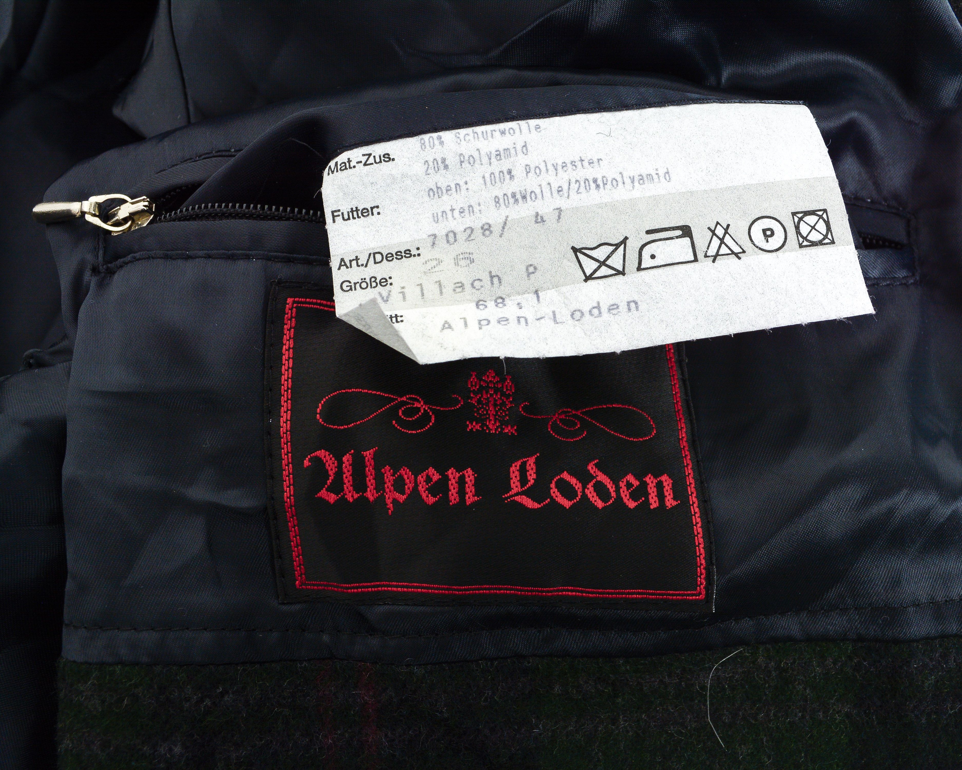 Vintage ALPEN Loden 1980's Mens UK 42S US Wool Jacket Over Pea Coat Size US L / EU 52-54 / 3 - 6 Thumbnail