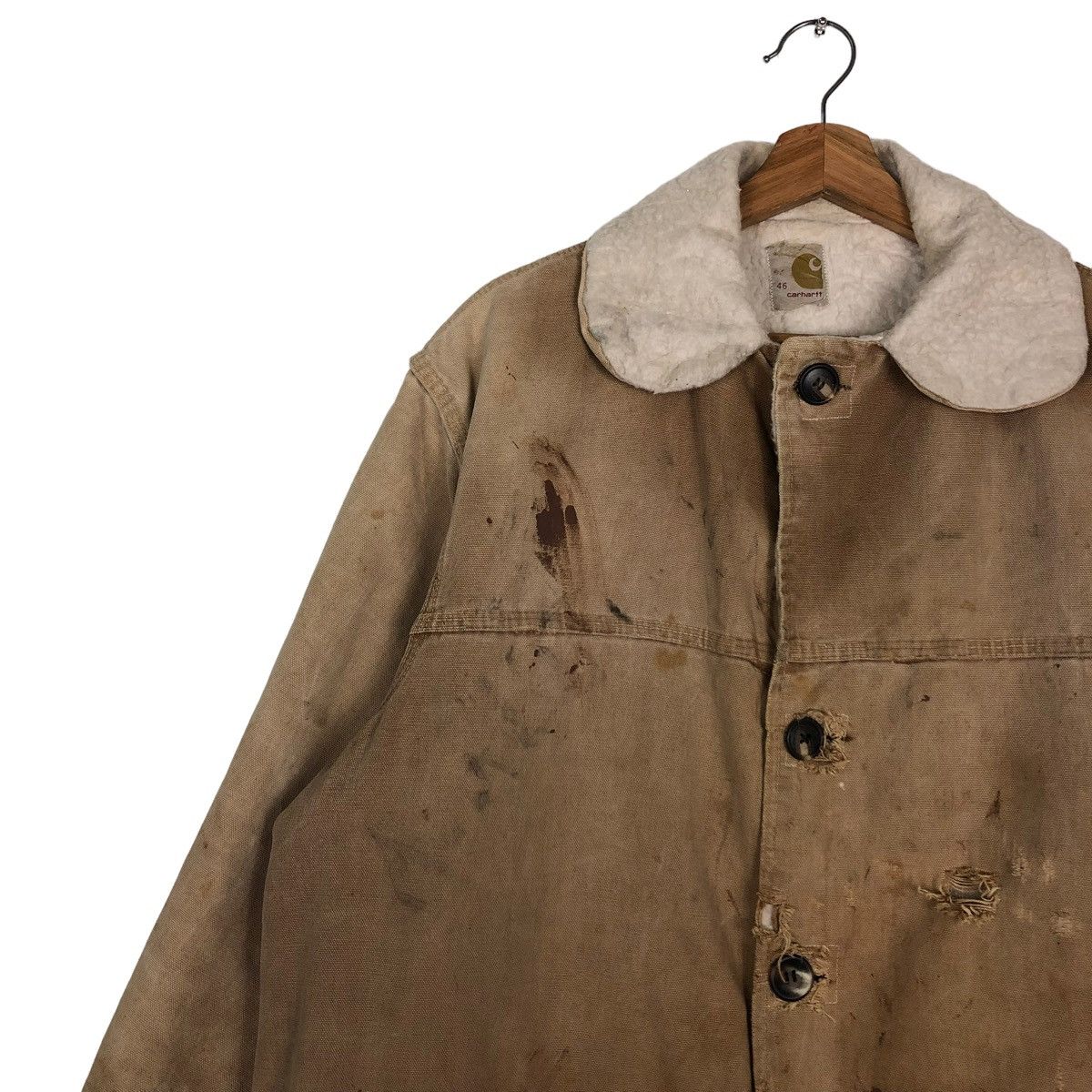 Carhartt 🔥VINTAGE 60’s CARHARTT CHORE WORK JACKET RUSTY WORN Size US M / EU 48-50 / 2 - 5 Thumbnail
