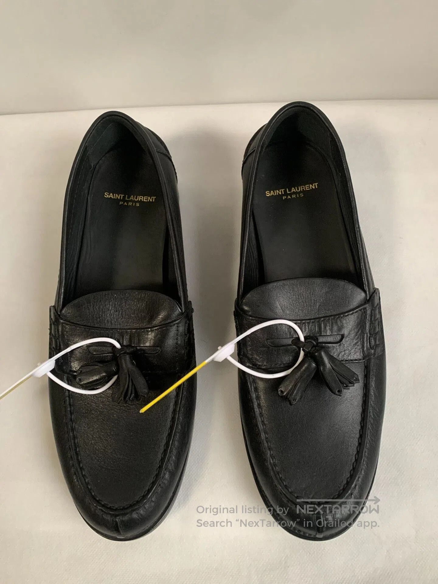 Saint Laurent Paris Saint Laurent Black Tassel Loafers. Size US 8 / EU 41 - 1 Thumbnail