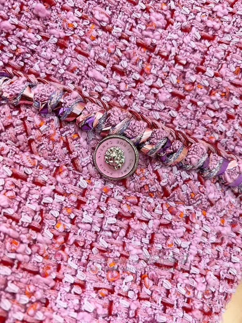 Chanel Chanel 22 Spring and Summer New Pink Tweed Vest Size XS / US 0-2 / IT 36-38 - 6 Thumbnail