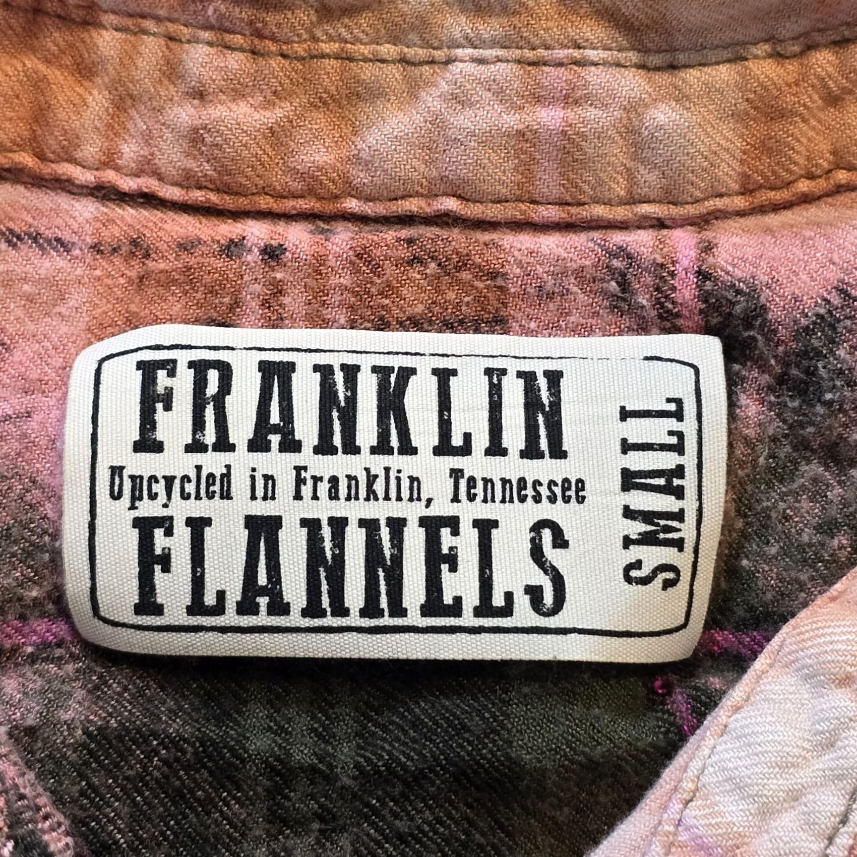Pinko Franklin Flannels Shirt Mens Size S Green Pink Upcycle Tie Dye Hobo Casual Plaid Button-Up Long Sleeve Size US S / EU 44-46 / 1 - 3 Thumbnail