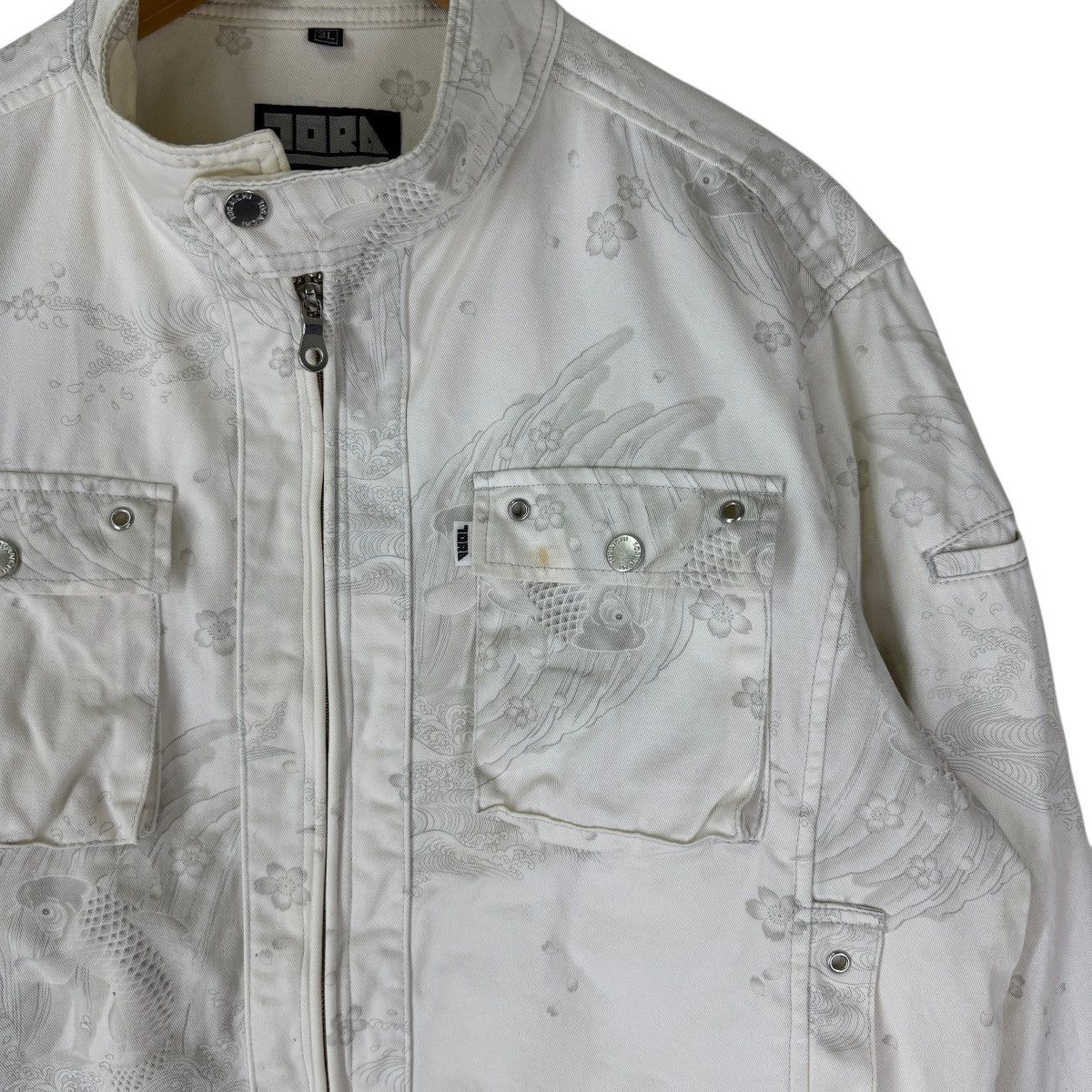 Japanese Brand Vintage Tora Koi Fish Motive Worker jacket Size US L / EU 52-54 / 3 - 8 Thumbnail