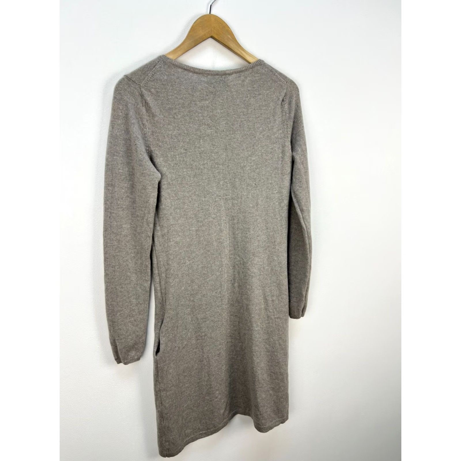 Johnstons Of Elgin Johnstons of Elgin 100% Cashmere Sweater Dress Womens Size S Greige Knit Long Sleeve Size S / US 4 / IT 40 - 6 Thumbnail