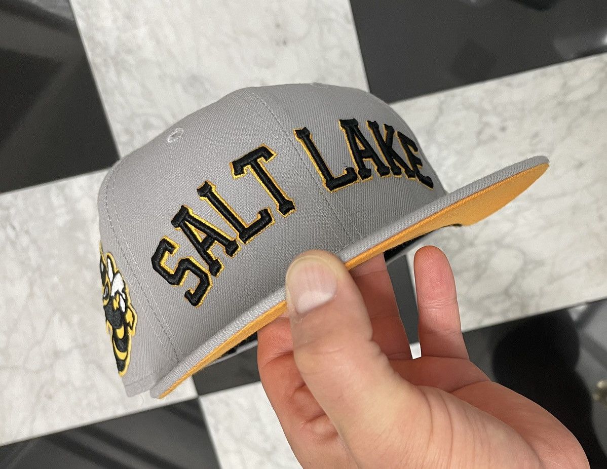 7 1/2 MiLB New Era Salt Lake Bees Black Yellow On Field
