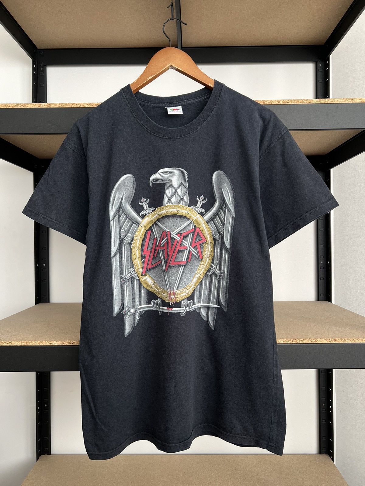 Band Tees Vintage 2003 Slayer Eagle Metal Band Black T-shirt Size US L / EU 52-54 / 3 - 2 Thumbnail