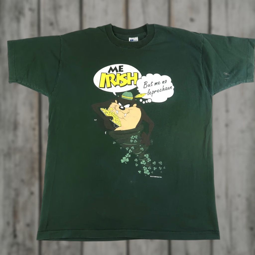 Vintage VINTAGE 90s Taz Looney Tunes Cartoon T Shirt Mens XL Irish St. Patrick's Day Tee Size US XL / EU 56 / 4 - 1 Thumbnail