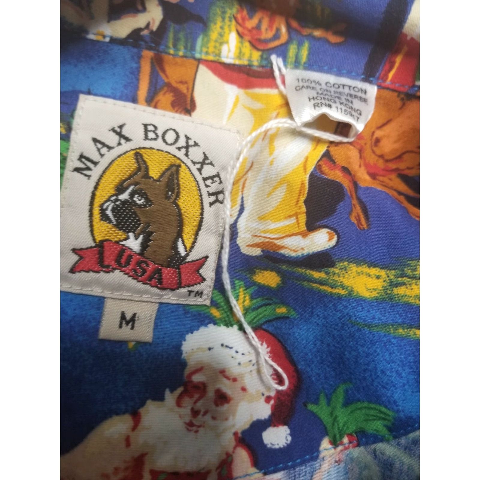 Vintage Vintage Max Boxxer USA Hawaiian Shirt Surfing Santa Mens M Blue Button-Up Short Sleeve Palm Trees 90s Aloha Casual Christmas Size US M / EU 48-50 / 2 - 2 Thumbnail
