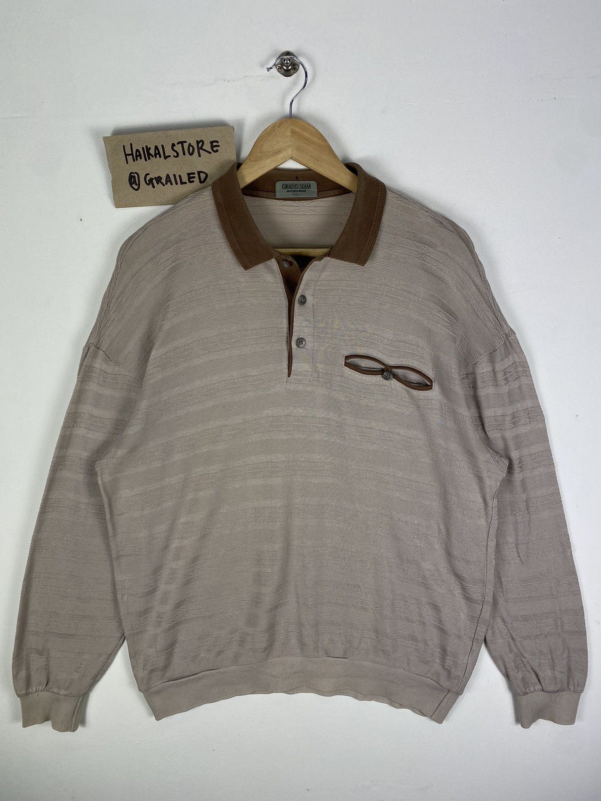 Aran Isles Knitwear Vintage 90’s Grand Slam Knit Polo Shirt striped Size US M / EU 48-50 / 2 - 1 Thumbnail