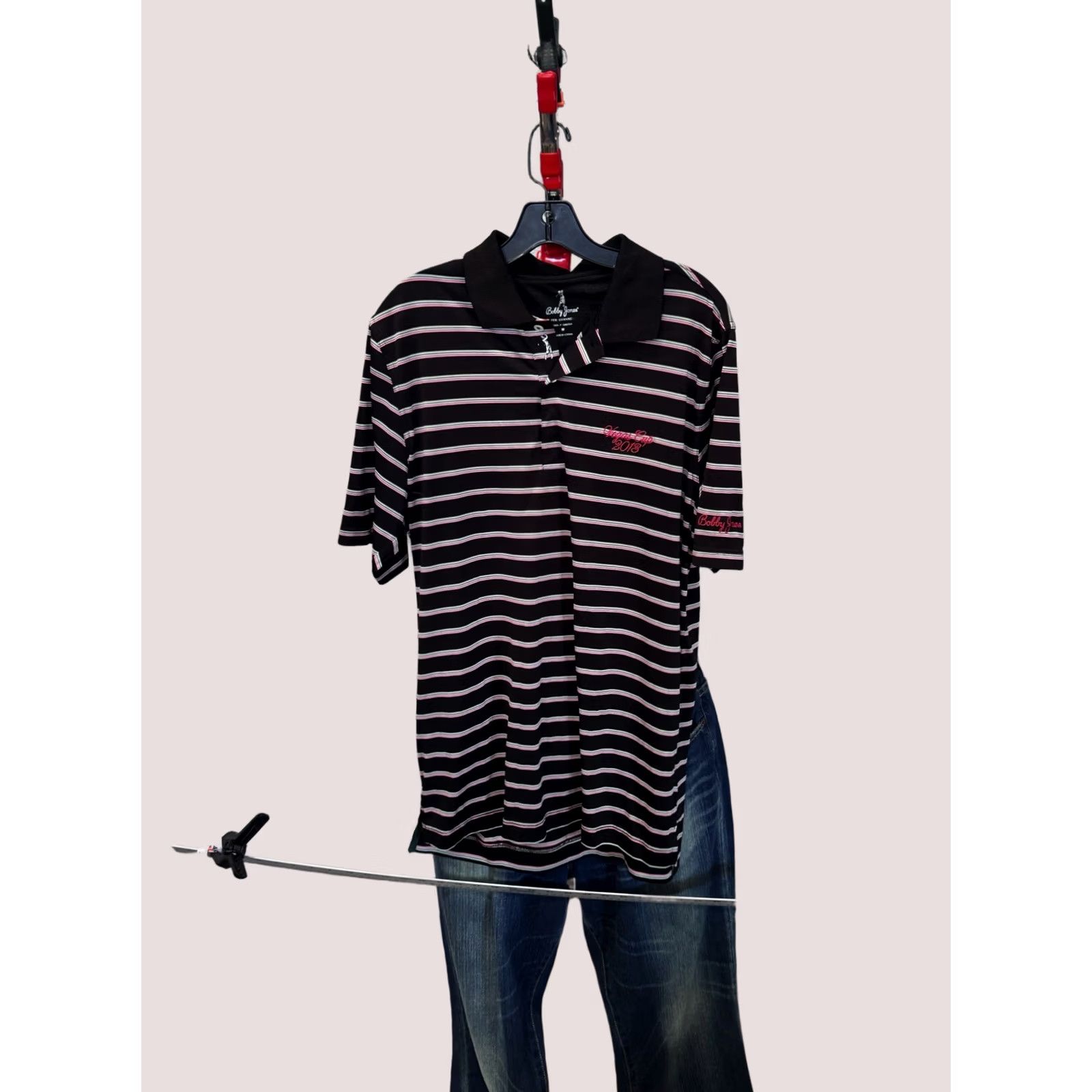 Vintage Bobby Jones Vegas Cup Stripe Golf Shirt Medium M Mens Size US M / EU 48-50 / 2 - 1 Thumbnail