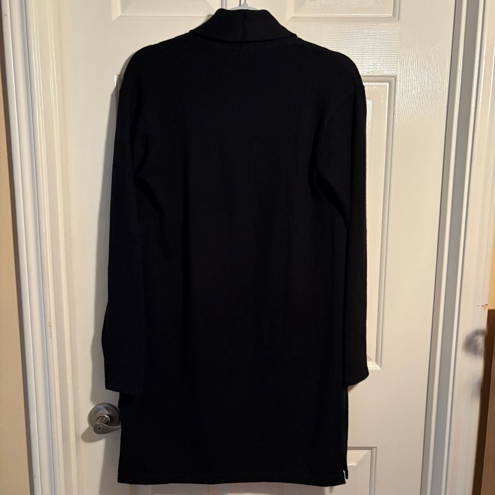 Other Talbots Black Open Front Long Cardigan Sweater XS Pockets Size XS / US 0-2 / IT 36-38 - 4 Thumbnail