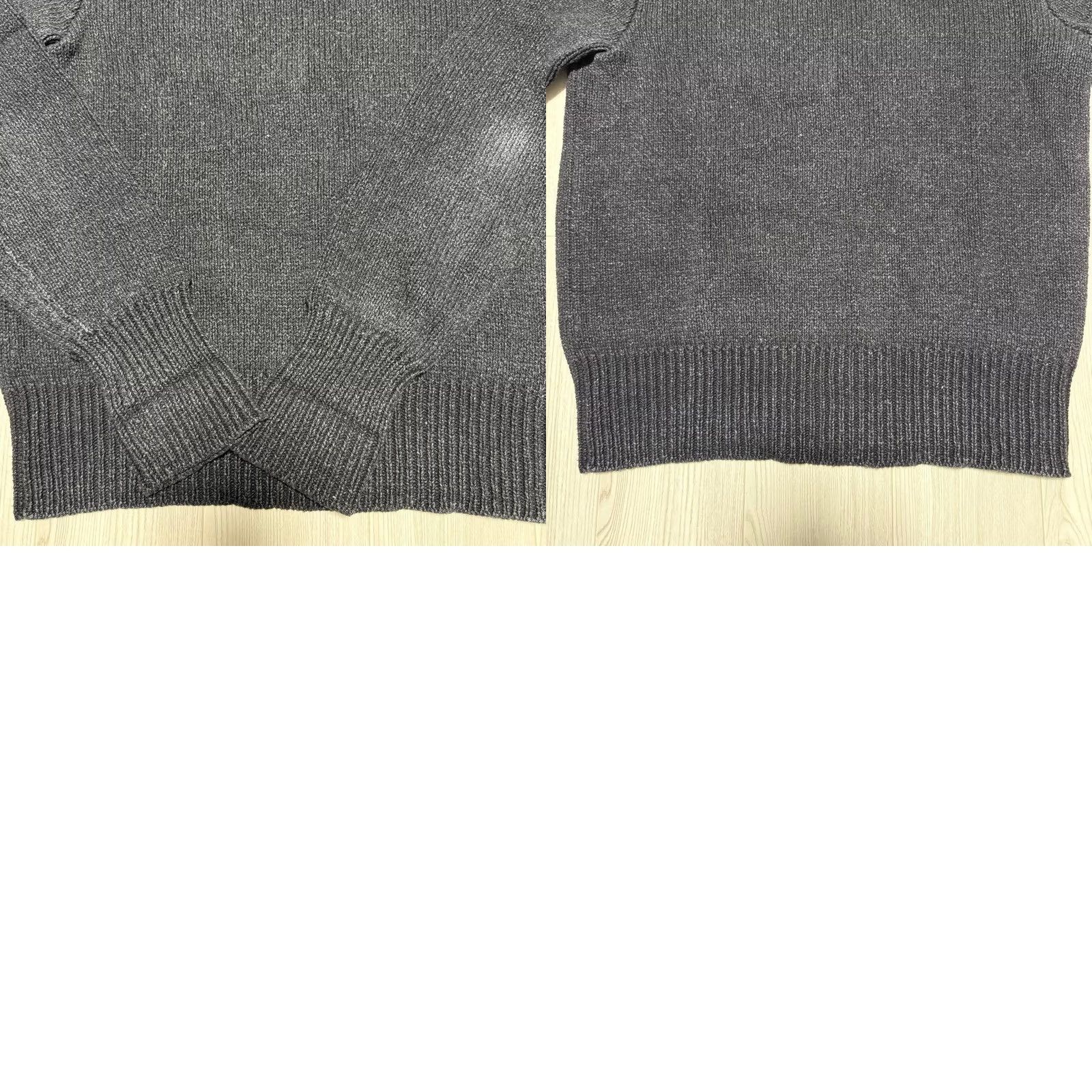 Ralph Lauren RRL RALPH LAUREN Men's Sweater M Gray Black Cotton Knit Crew Neck 00's Pullover Size US M / EU 48-50 / 2 - 8 Thumbnail