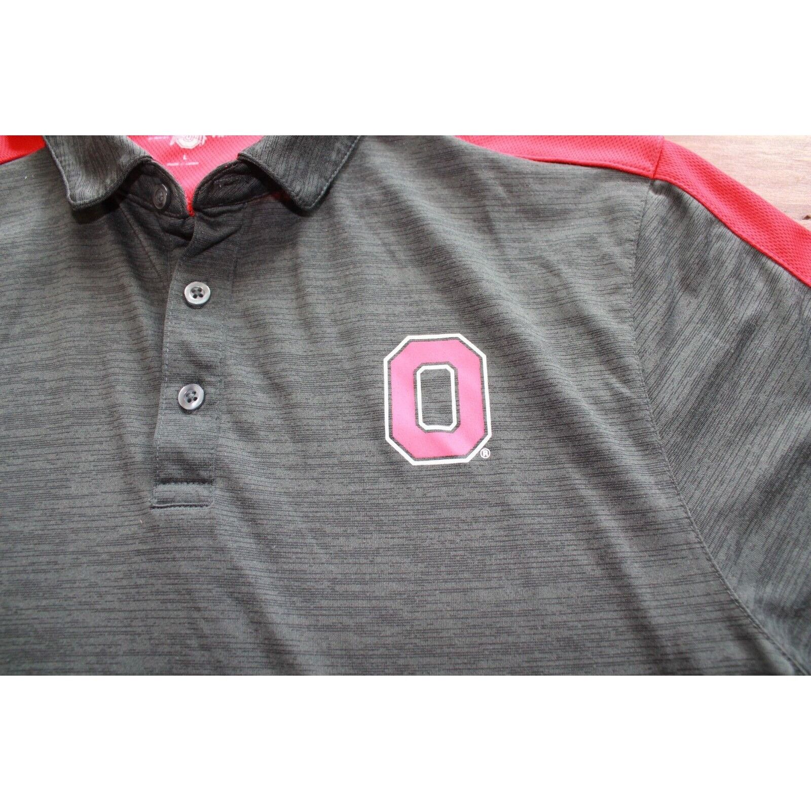 NCAA The Ohio State Buckeyes Red/Gray Polo Shirt Sz LR Sportswear Size US L / EU 52-54 / 3 - 2 Thumbnail