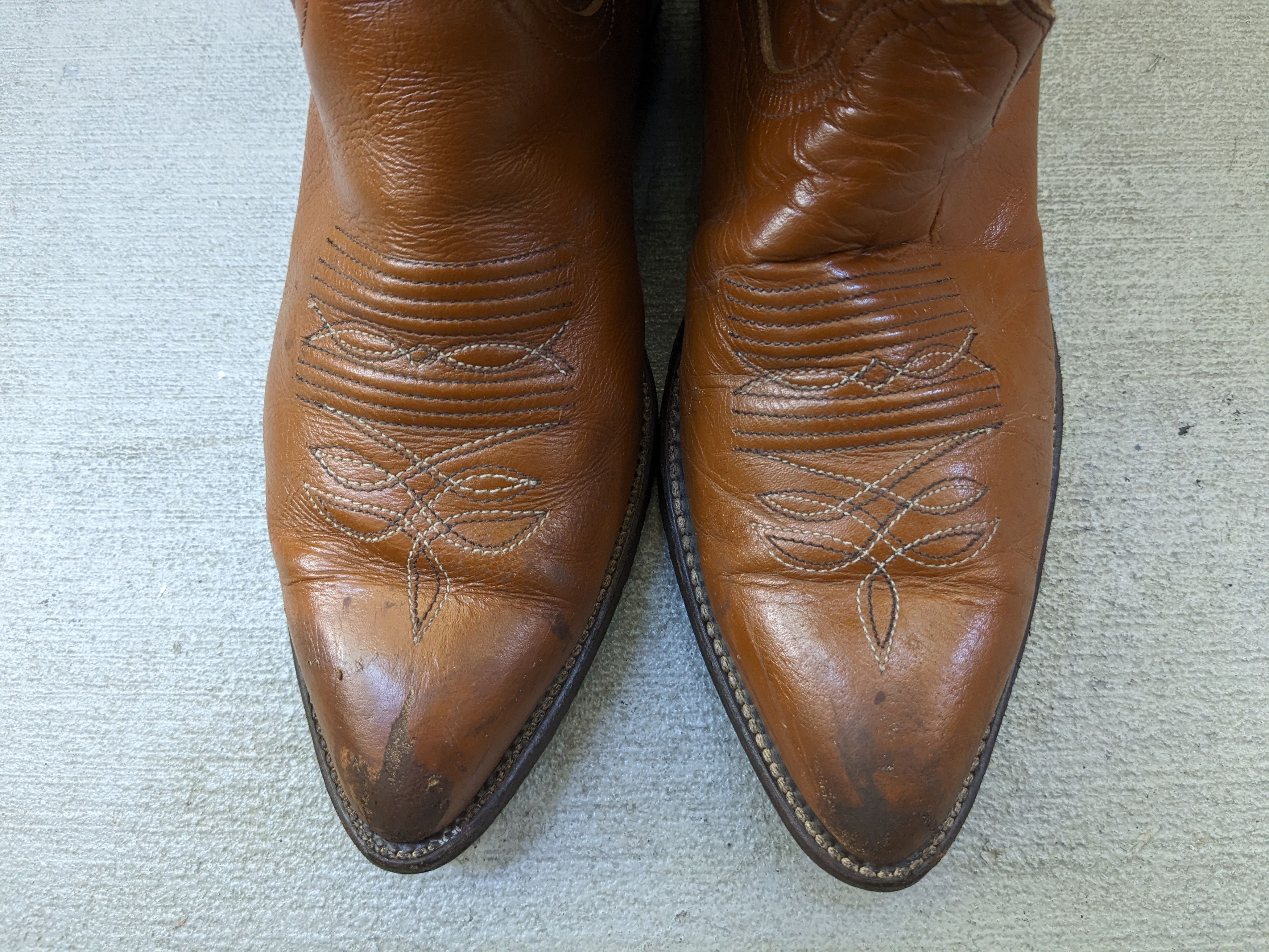 Genuine Leather Dan Post Cowboy Boots Brown Leather 8 Western Botas Size US 8 / EU 41 - 5 Thumbnail