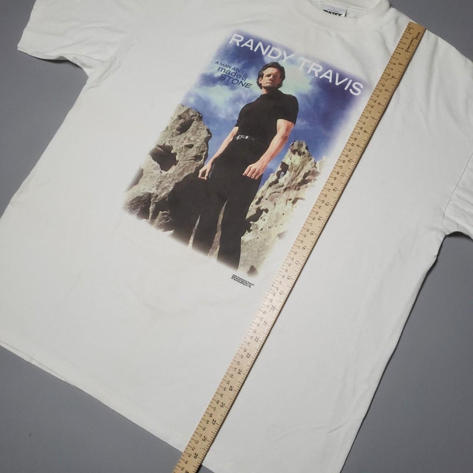 Vintage Vintage Randy Travis "Made of Stone" tour tee Mens 2XL Size US XXL / EU 58 / 5 - 8 Thumbnail