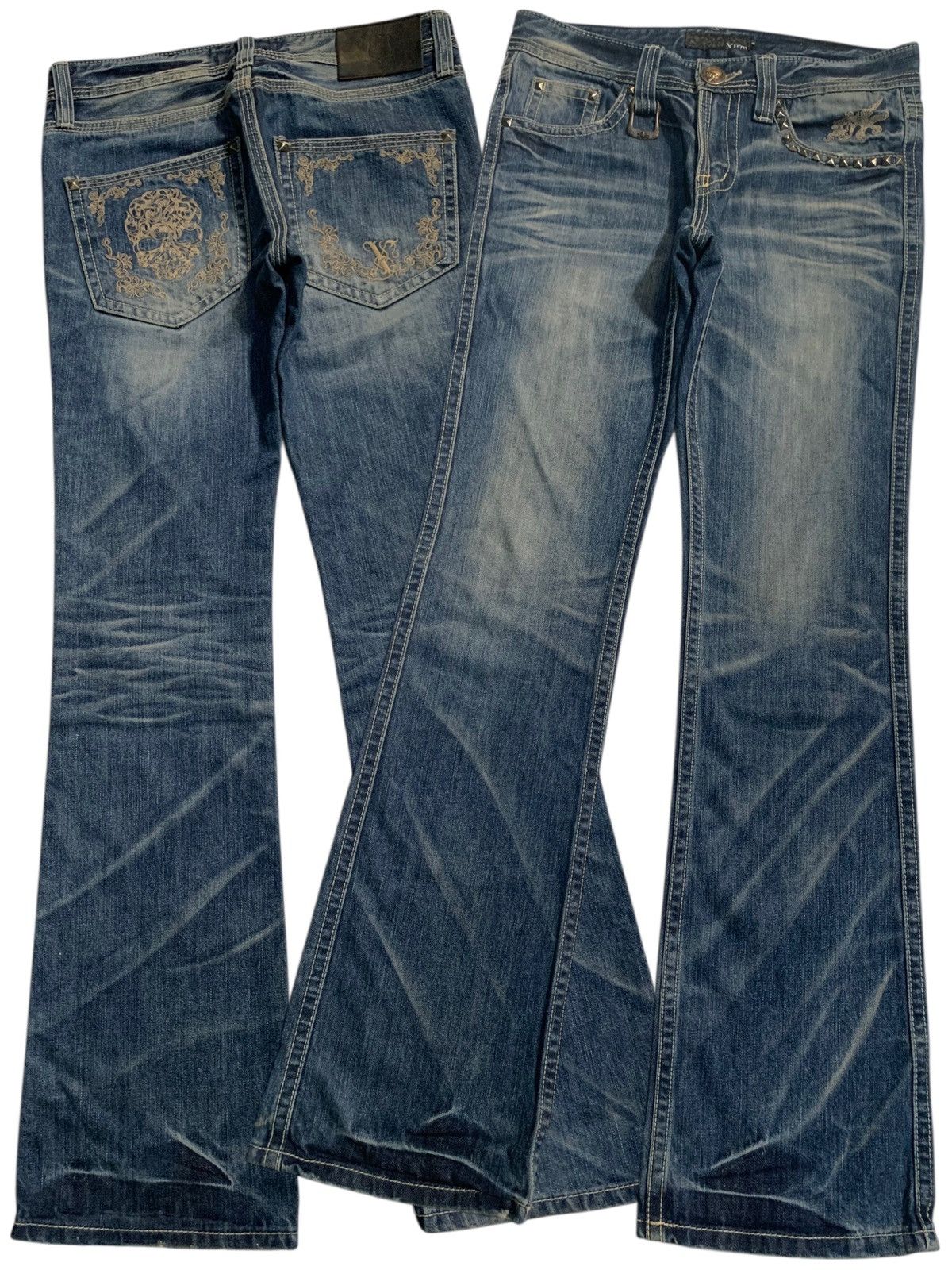 FLARE XFRM STUDDED CLAWMAX RUSTY SKULL PUNK JAPANESE DENIM