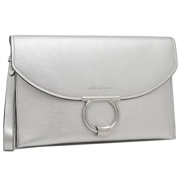 Salvatore Ferragamo o1s1rm1224 Size: OS / Clutch Bag in Silver Size ONE SIZE - 1 Thumbnail