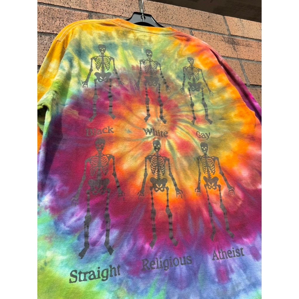 Pleasures Pleasures Equality Long Sleeve Tie Dye Skeleton Tee Shirt Size US L / EU 52-54 / 3 - 7 Thumbnail