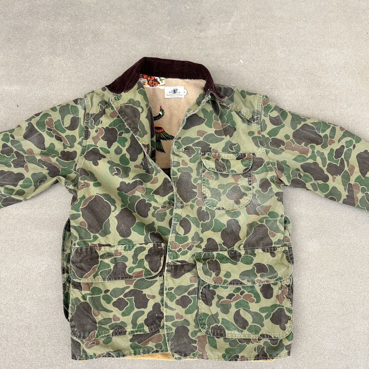 Vintage 70'S Black Sheep Camouflage Duck Hunter Camo Duck Jacket Size US S / EU 44-46 / 1 - 9 Thumbnail