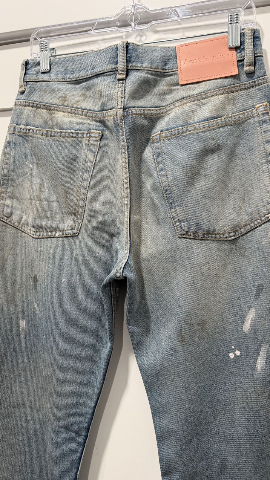 Acne Studios 2021 LOOSE BLUE PAINT SPLATTER JEANS Size US 29 - 10 Thumbnail