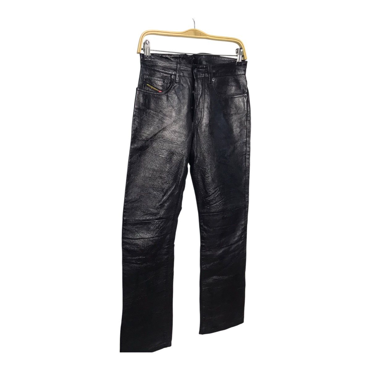 Diesel × Leather Diesel Leather Black Pant Size US 29 - 2 Thumbnail