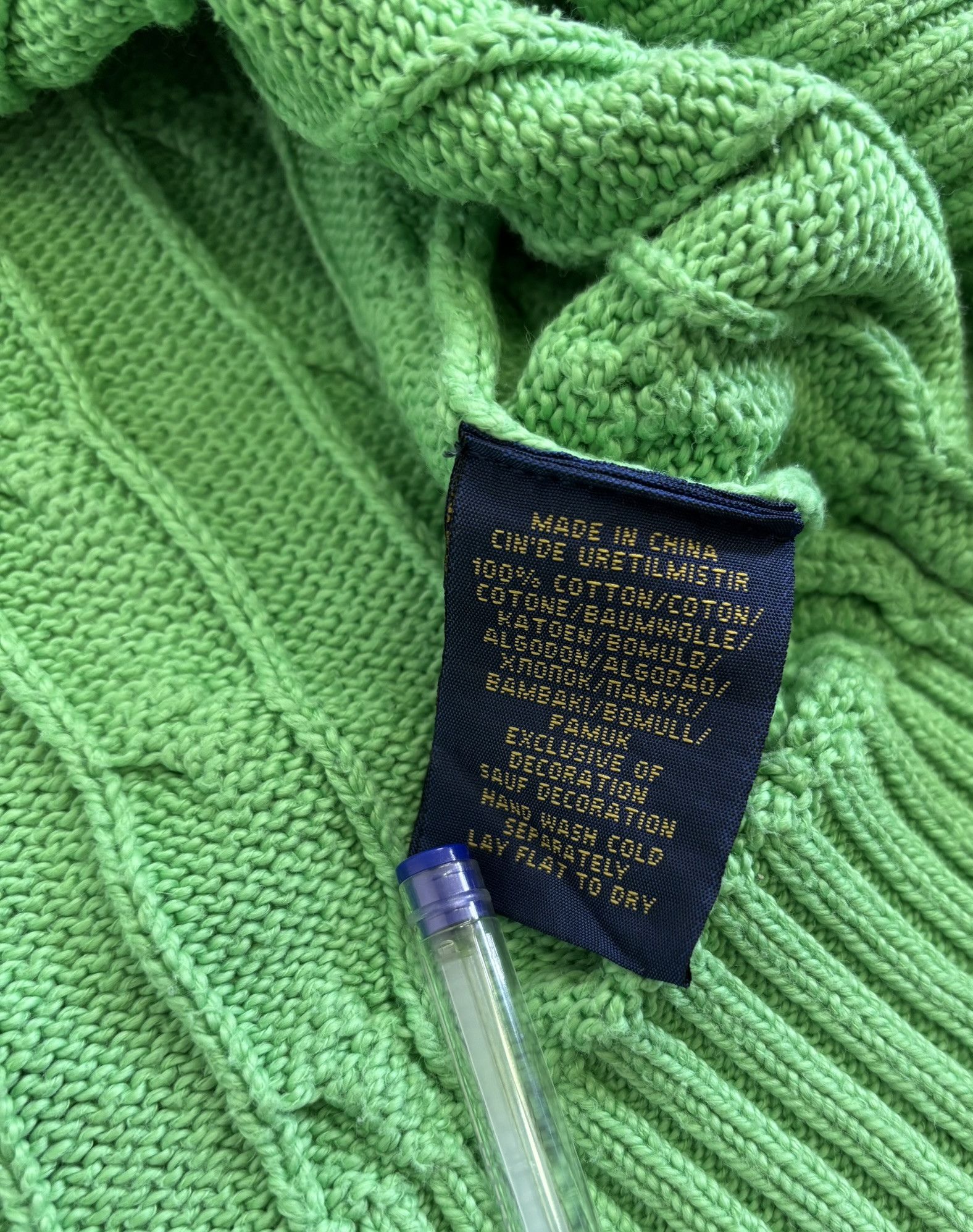 Polo Ralph Lauren Polo Ralph Lauren Cable Knit Green Sweater Large Size L / US 10 / IT 46 - 11 Thumbnail