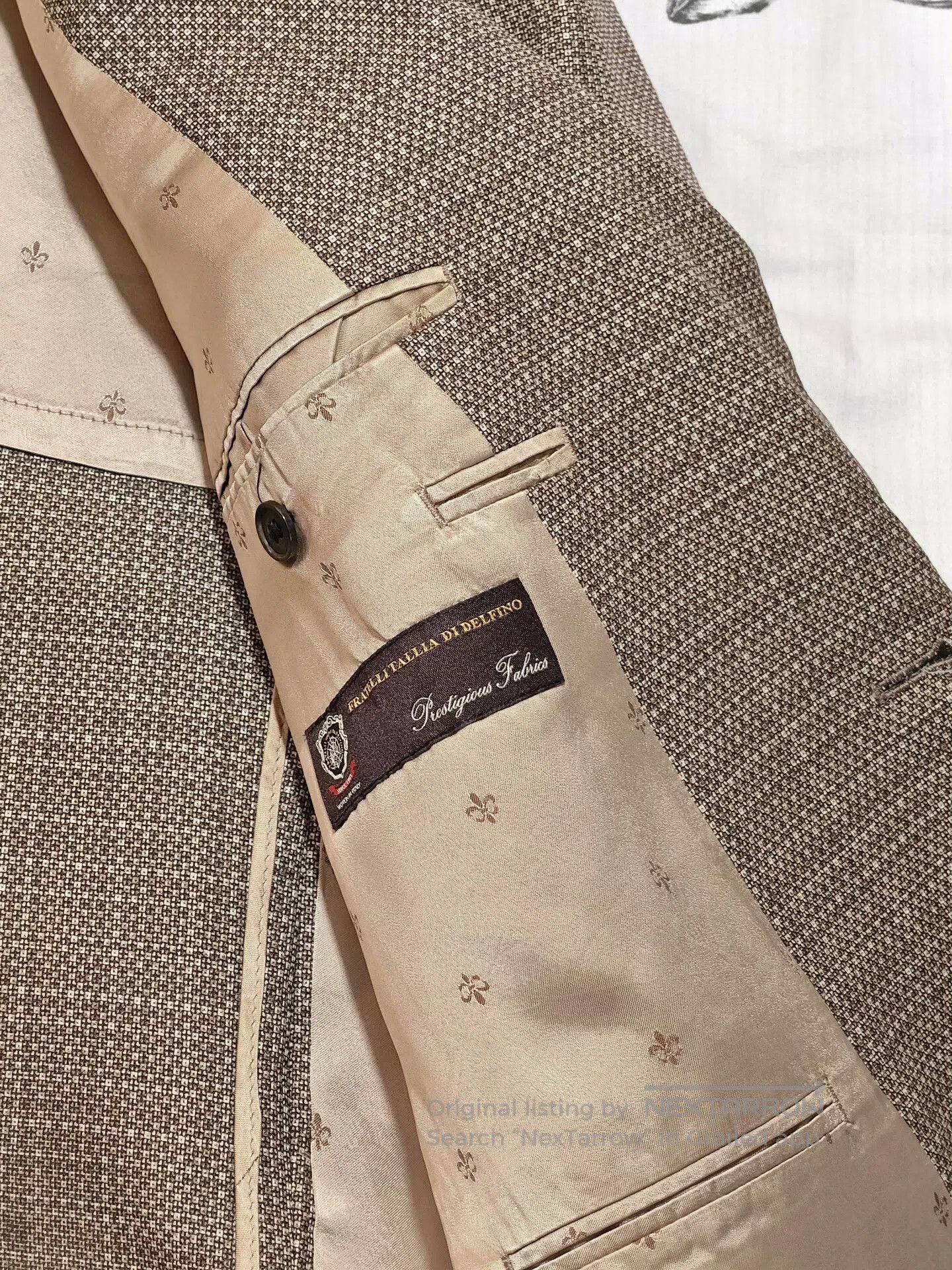 Tallia Italian Wool Blend Custom Suit Jacket. Size US L / EU 52-54 / 3 - 7 Thumbnail